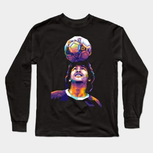 Diego Maradona WPAP style Long Sleeve T-Shirt